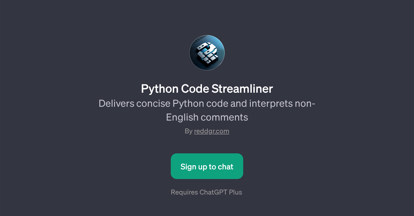 Python Code Streamliner website