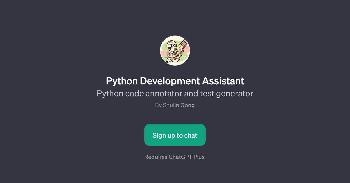 Python Development Assistant website