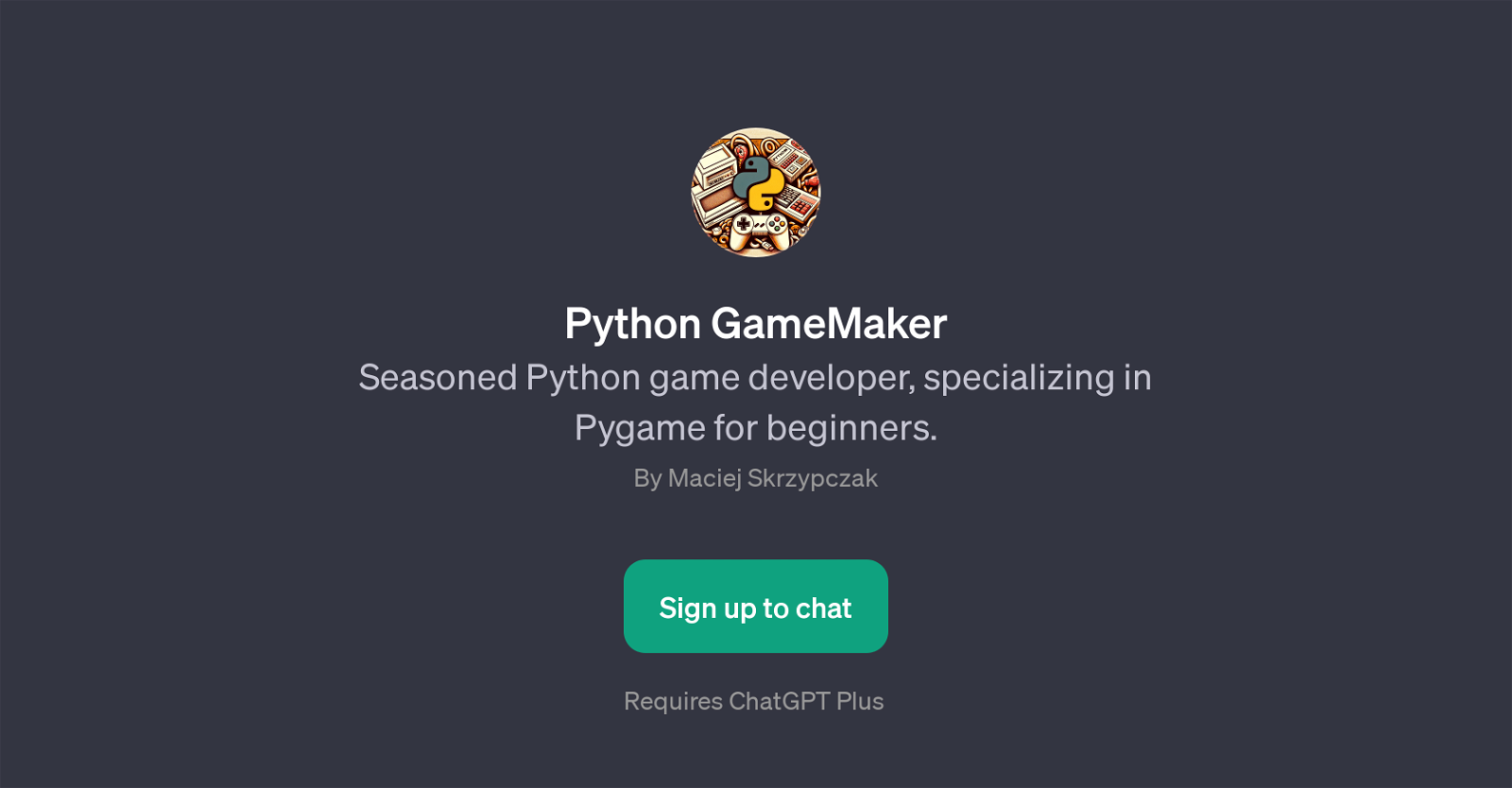 Python GameMaker website
