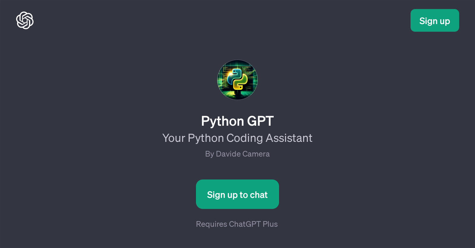 Python GPT website