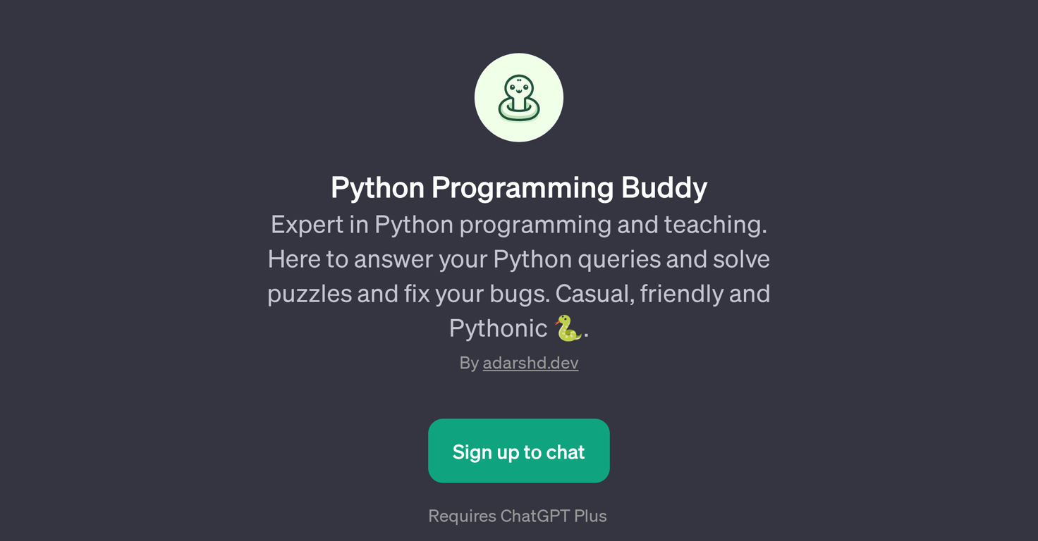 Python Programming Buddy website