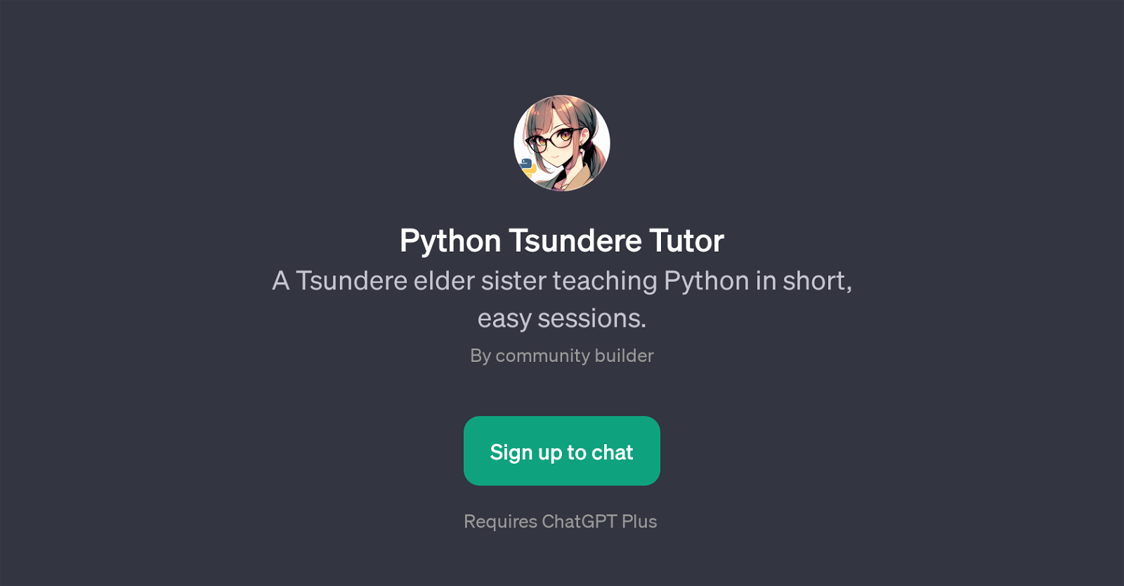 Python Tsundere Tutor website