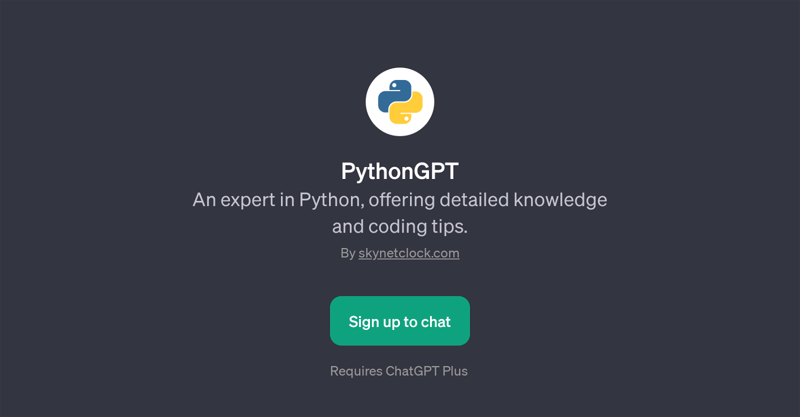 PythonGPT website