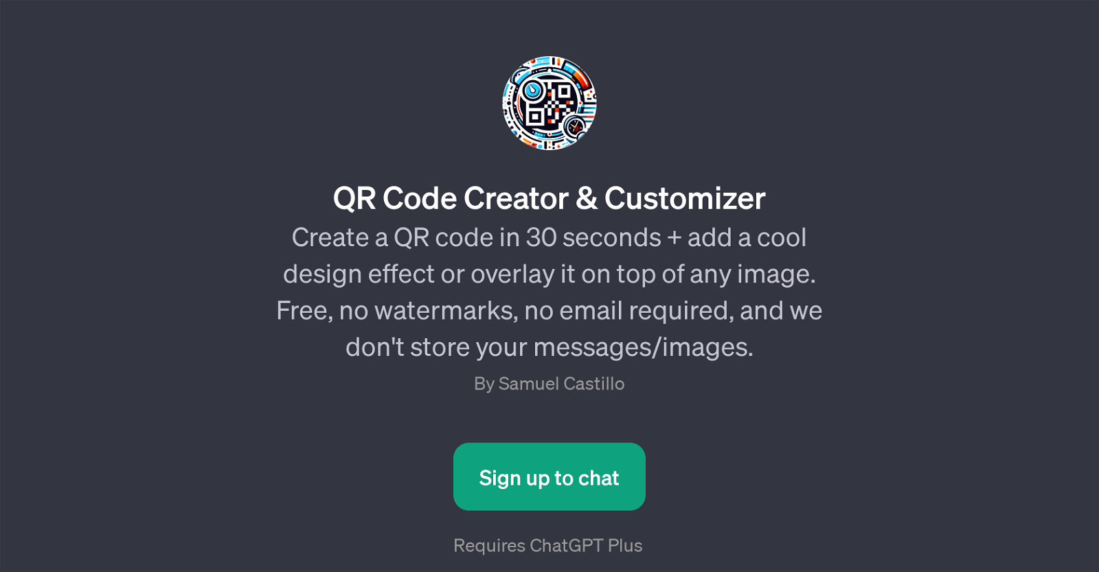 QR Code Creator & Customizer website