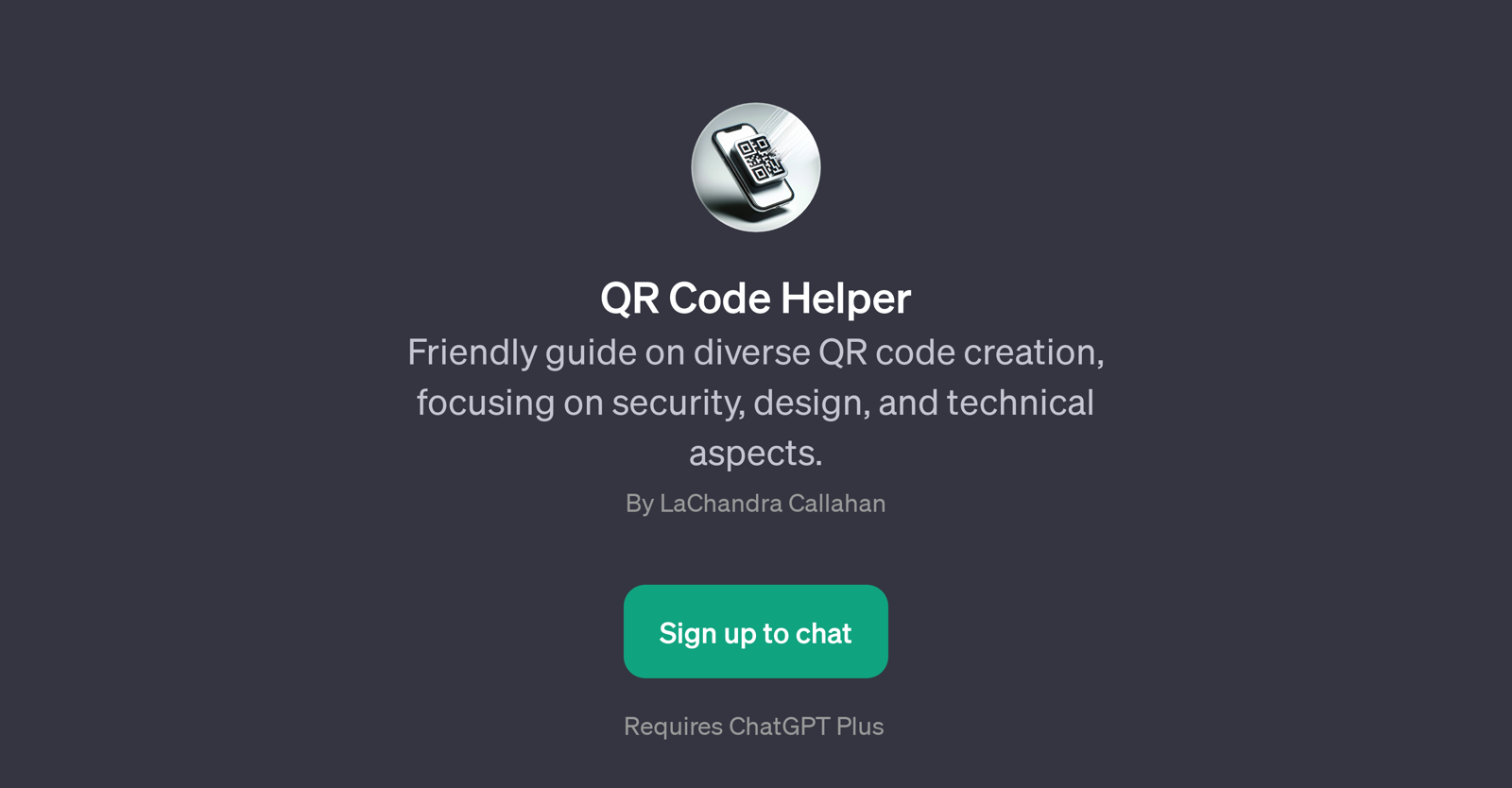 QR Code Helper website