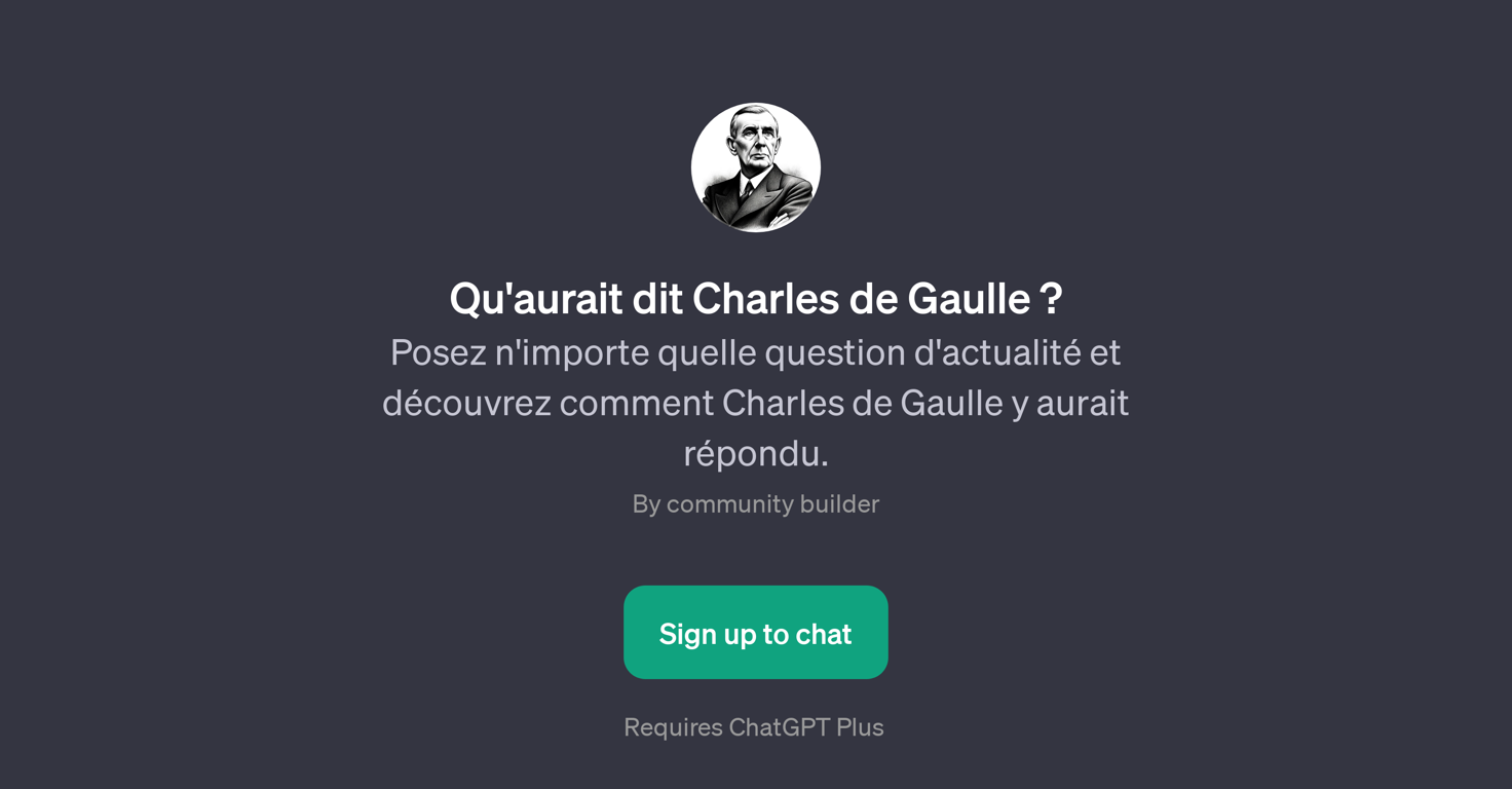 Qu'aurait dit Charles de Gaulle website