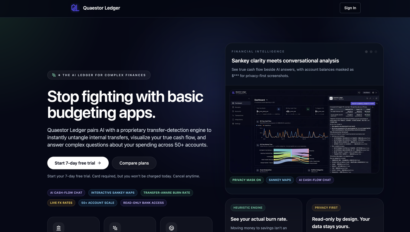 Quaestor Ledger website