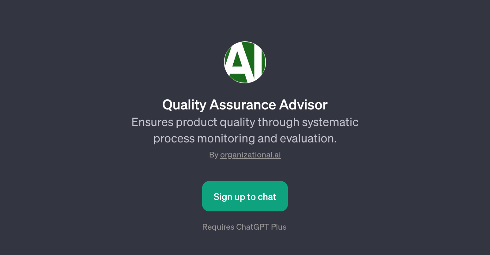 Quality Assurance Advisor website