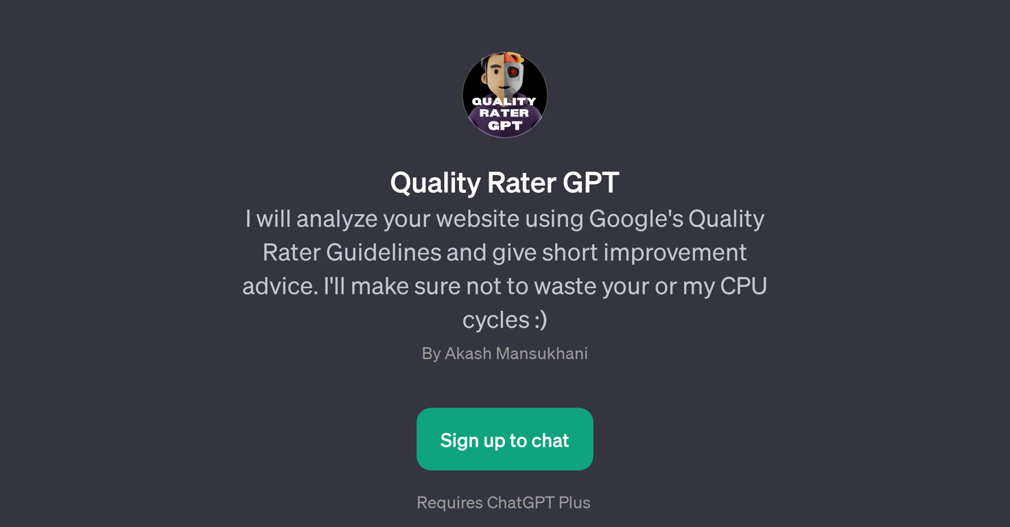 Quality Rater GPT website