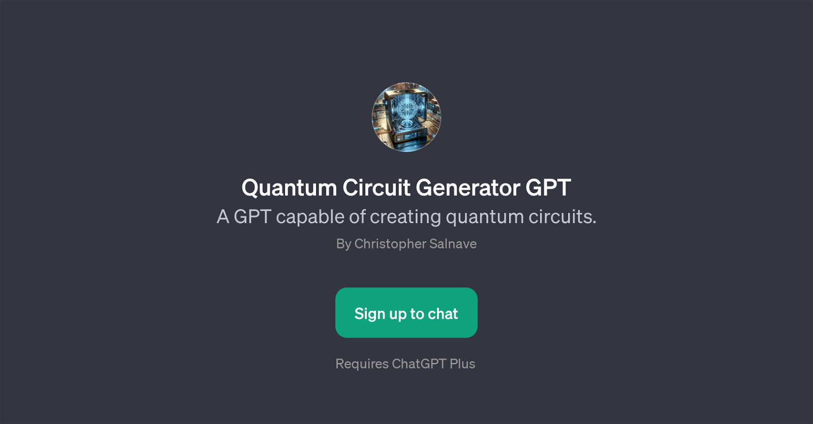 Quantum Circuit Generator GPT website