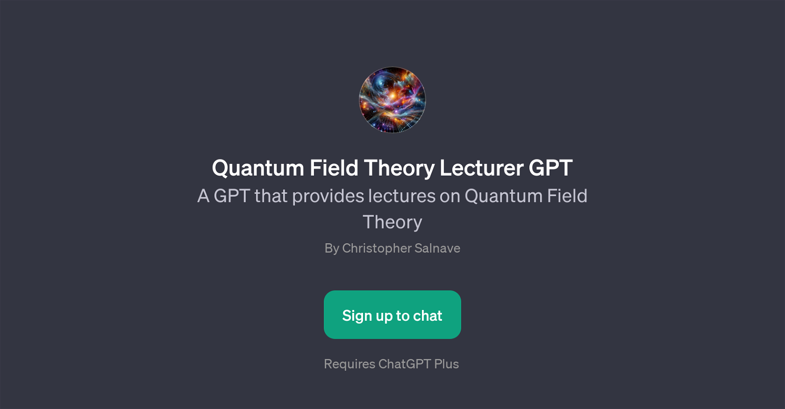 Quantum Field Theory Lecturer GPT website