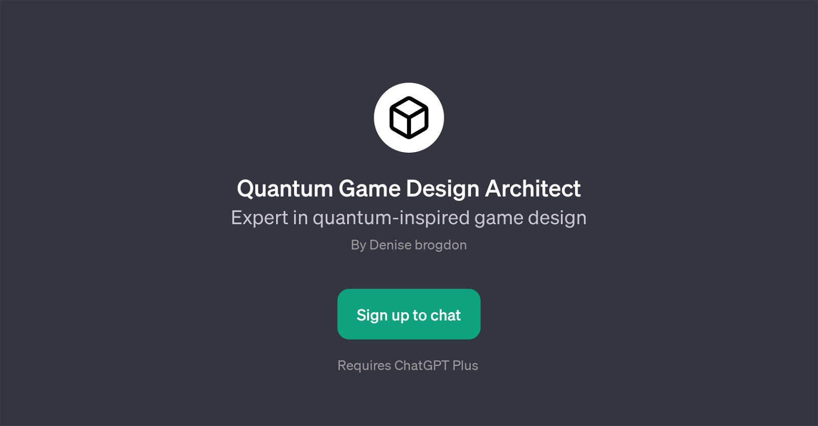 Quantum Game Design Architect website