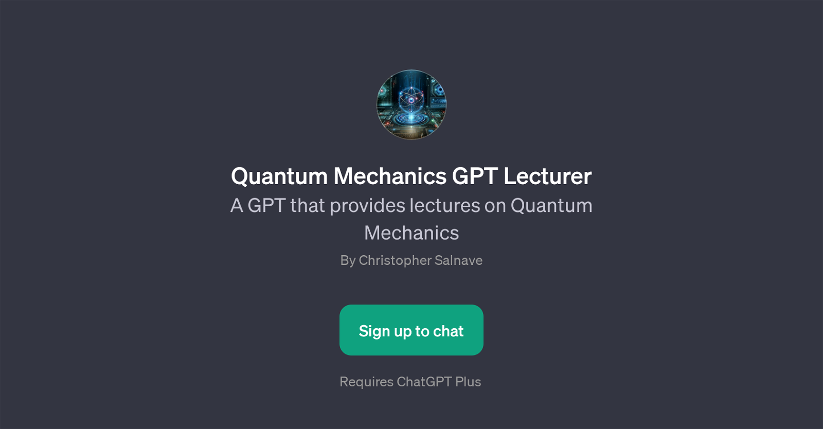 Quantum Mechanics GPT Lecturer website