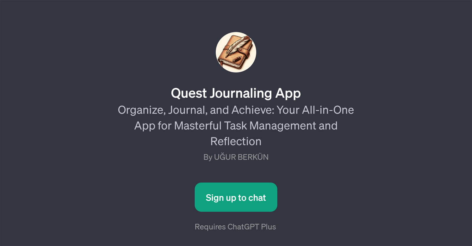 Quest Journaling App website
