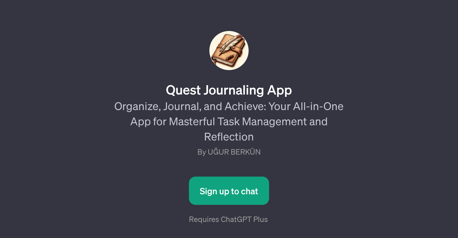 Quest Journaling App website