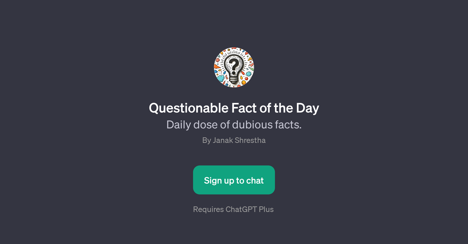 Questionable Fact of the Day website