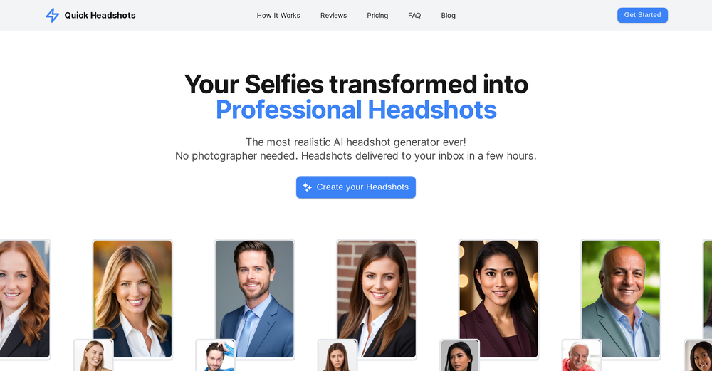 Quick Headshots website
