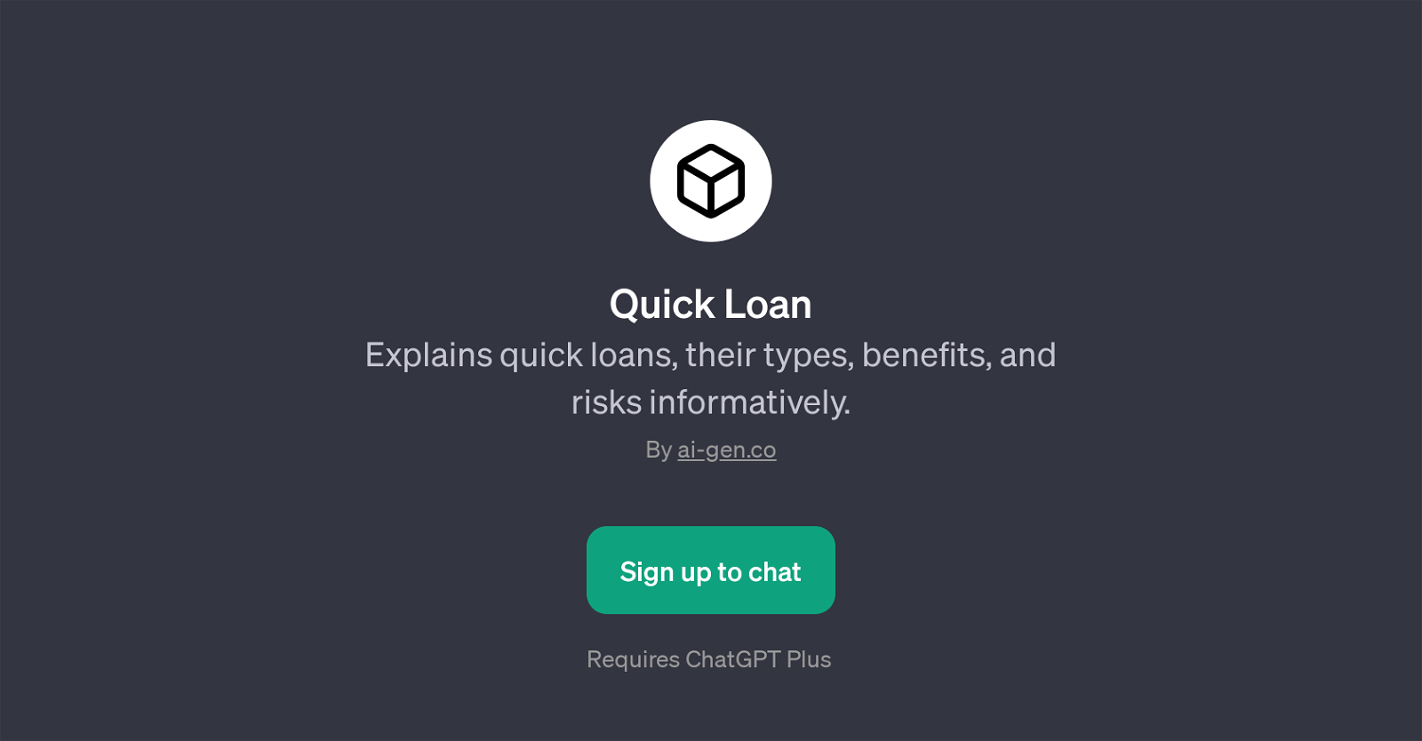 Quick Loan website