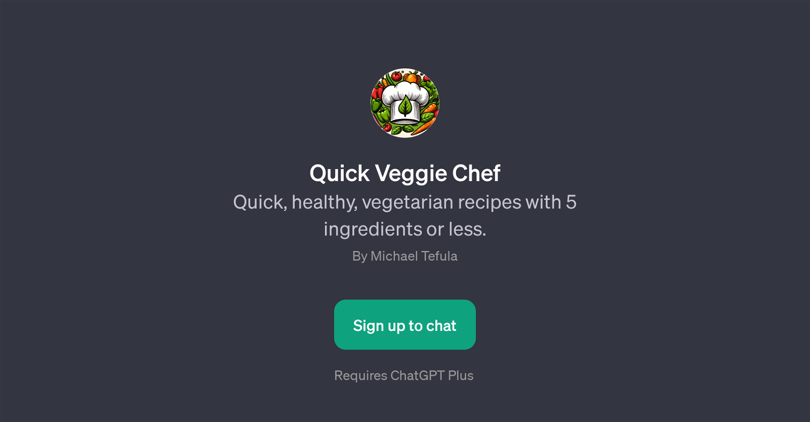 Quick Veggie Chef website