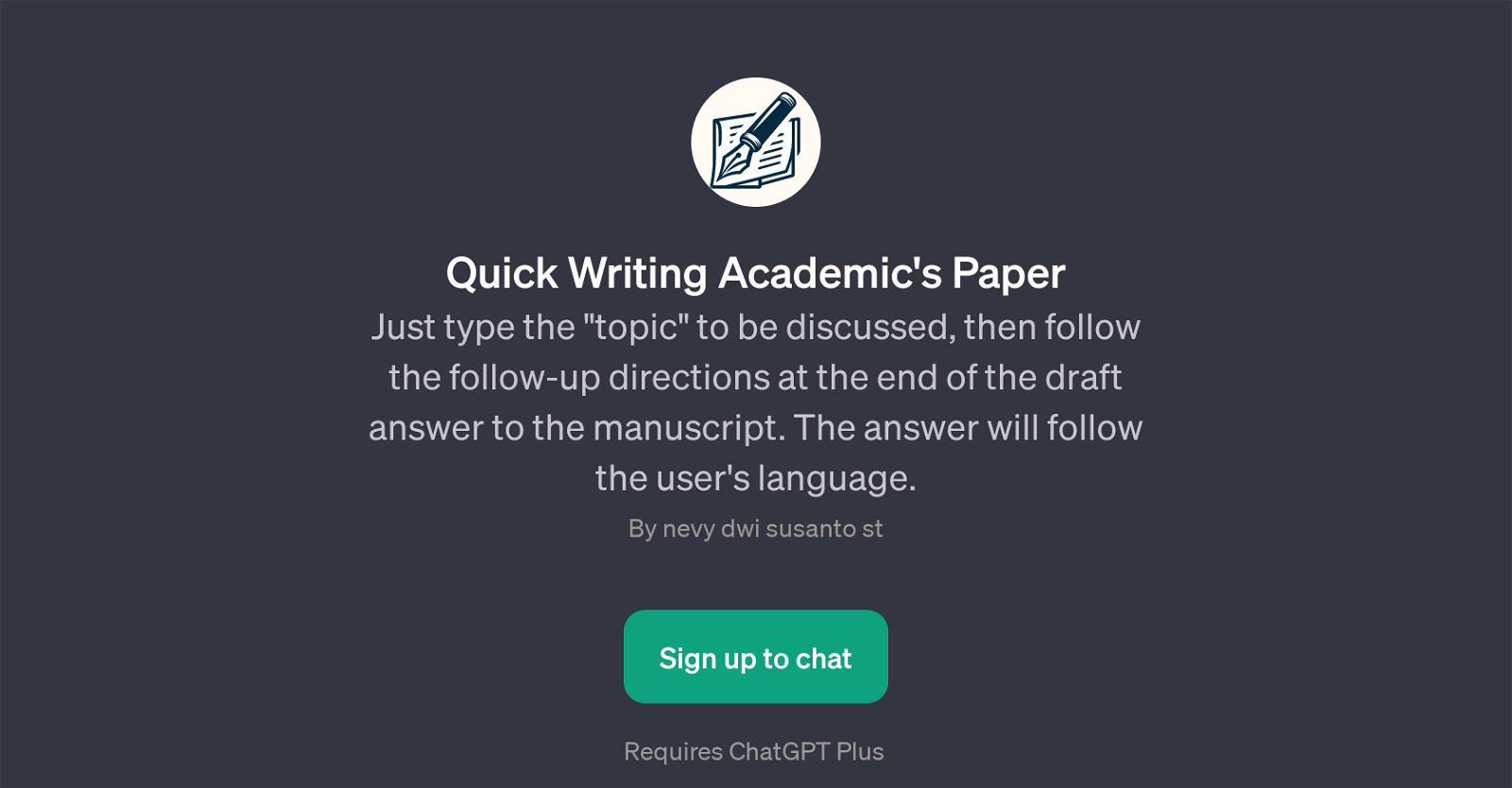 Quick Writing Academic's Paper website