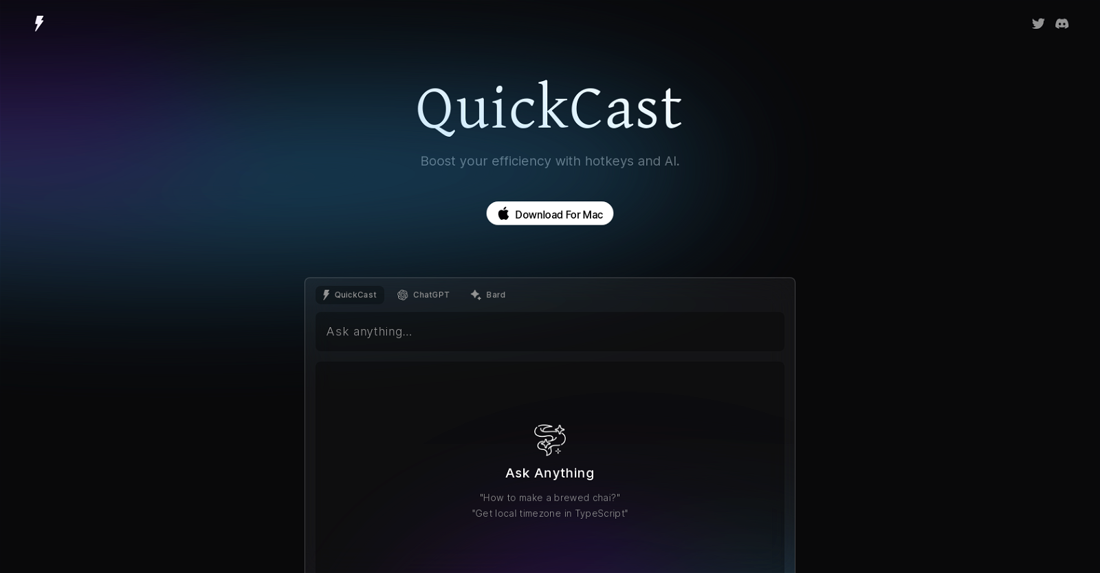 Quickcast website