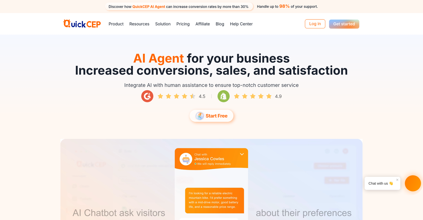 QuickCEP website
