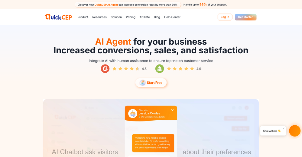 QuickCEP website