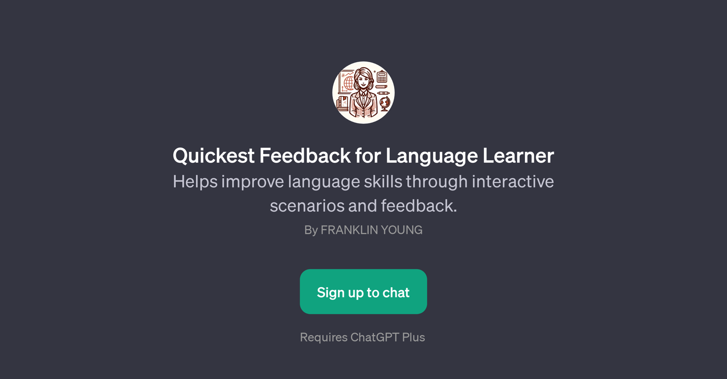 Quickest Feedback for Language Learner website