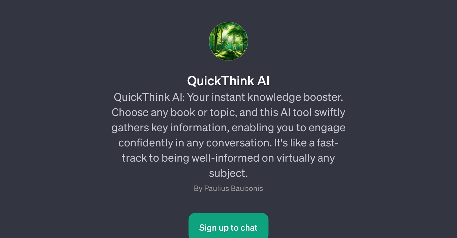 QuickThink AI website