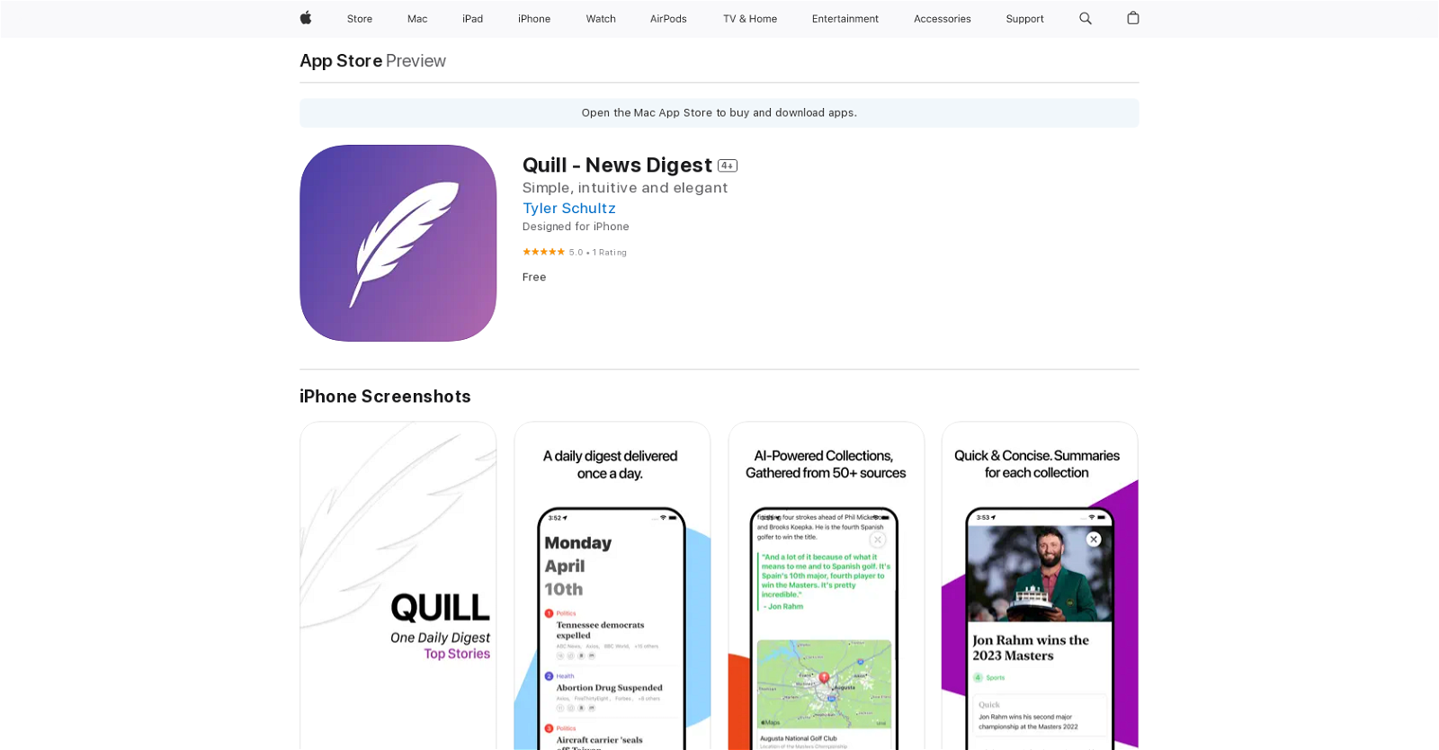 Quill - News Digest website