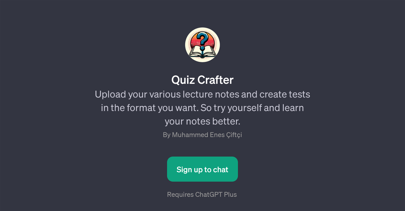 Quiz Crafter website