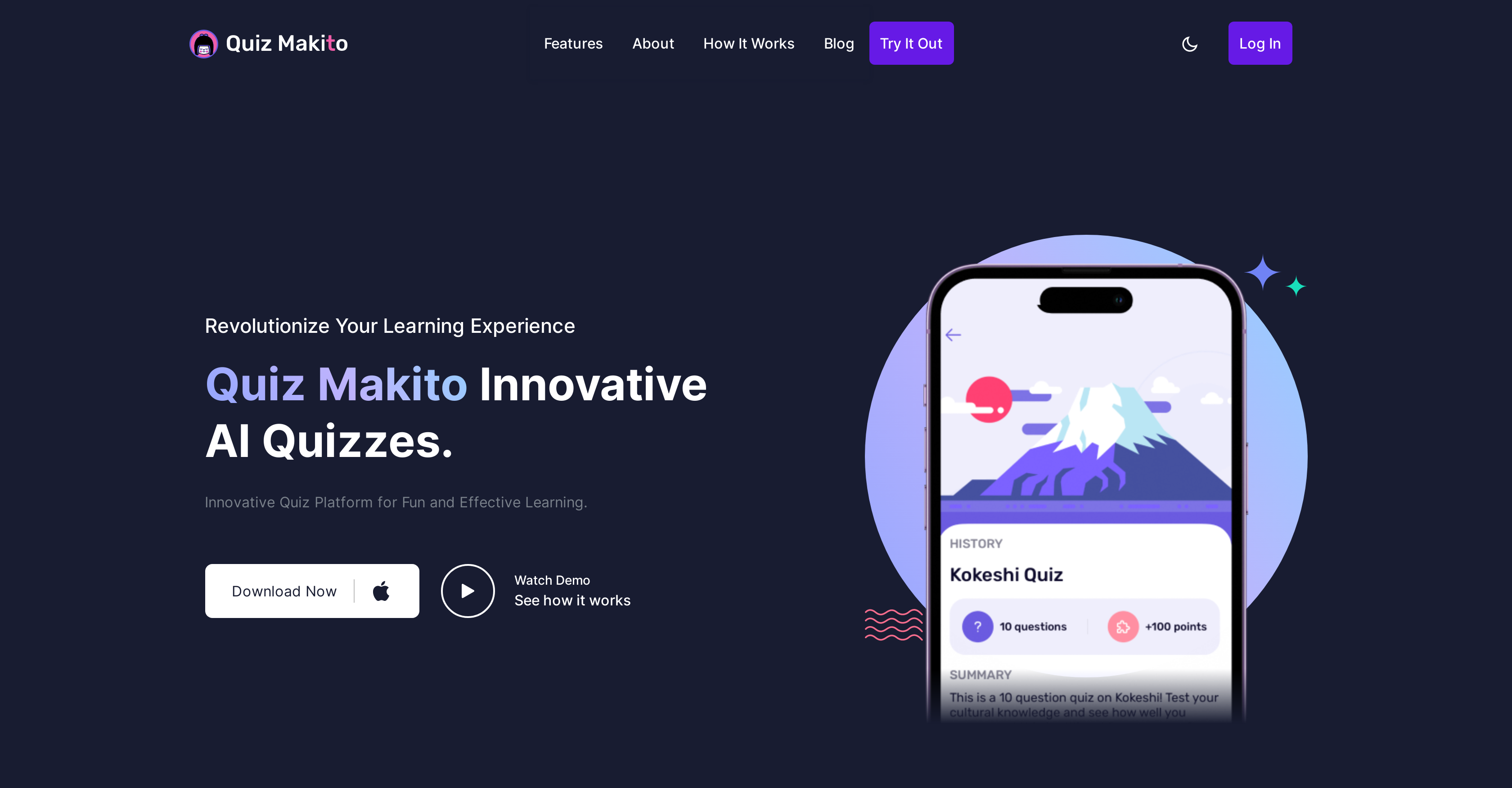 Quiz Makito website