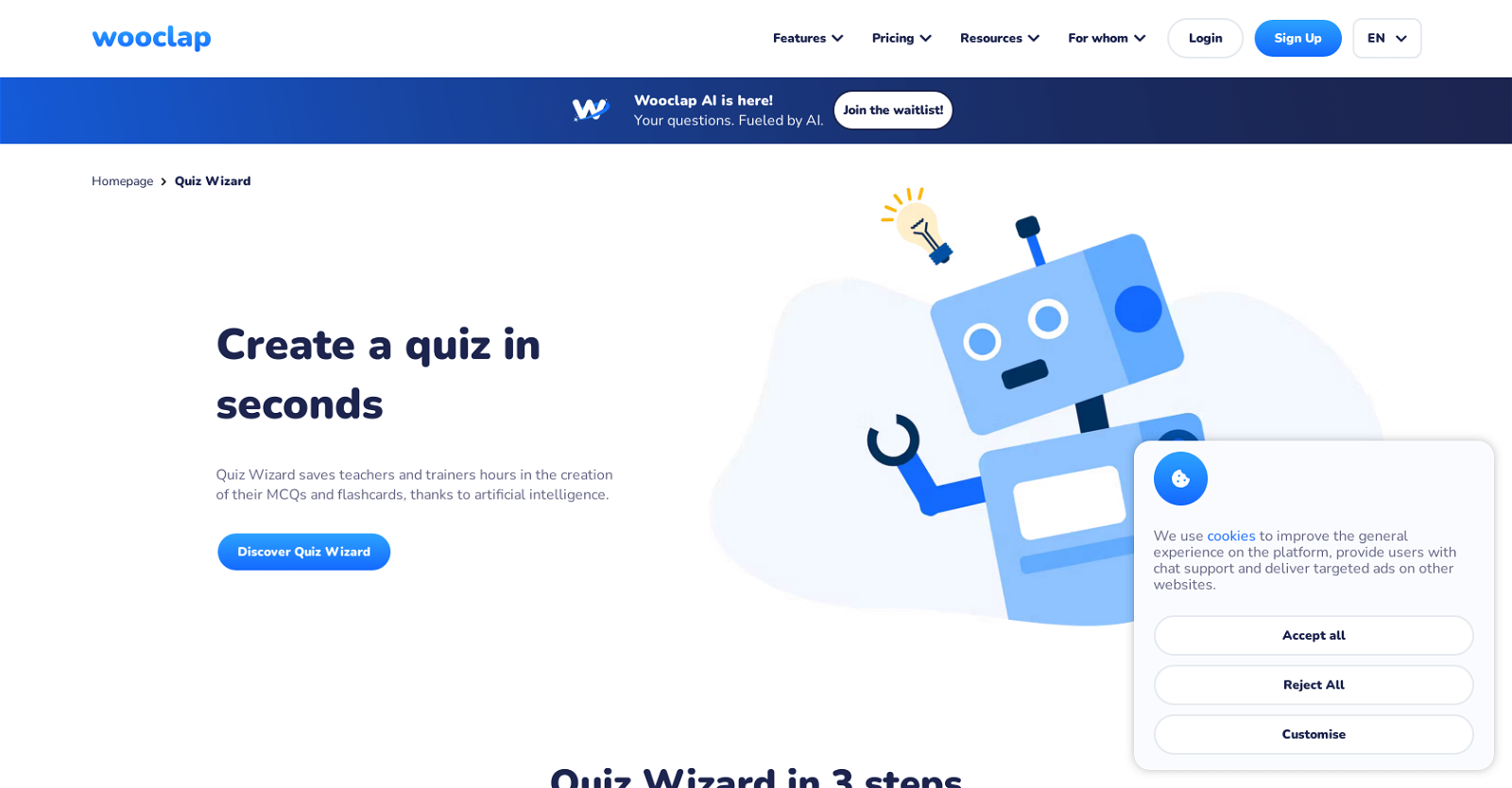 Quiz Wizard website