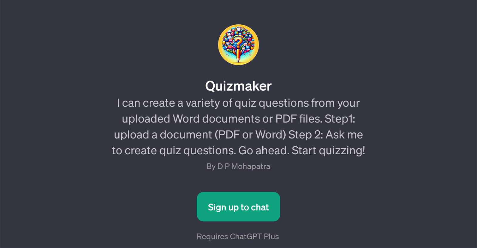 Quizmaker website