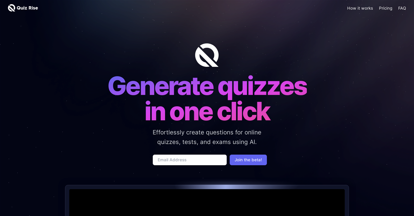 QuizRise website