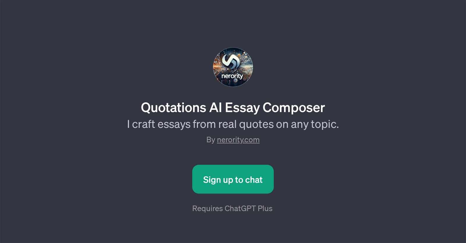 Quotations AI Essay Composer website