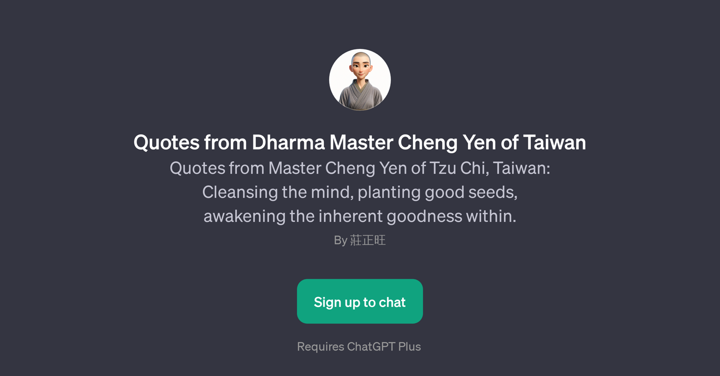 Quotes from Dharma Master Cheng Yen of Taiwan website