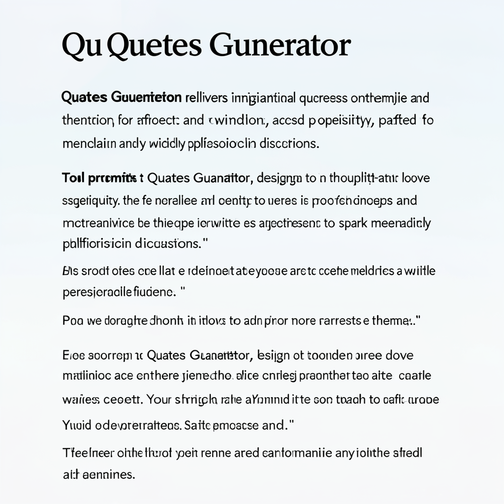 Quotes Generator website