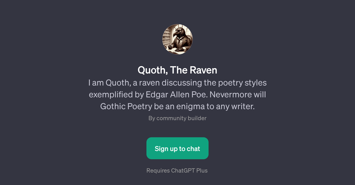 Quoth, The Raven website