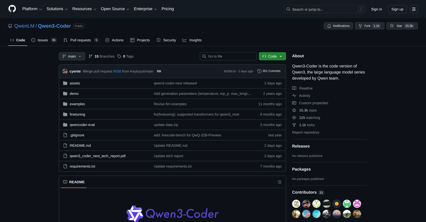 Qwen3-Coder website