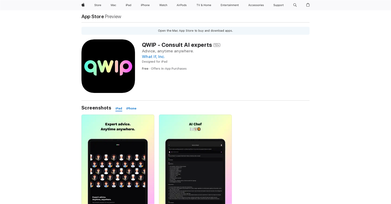 QWIP - Consult AI experts website