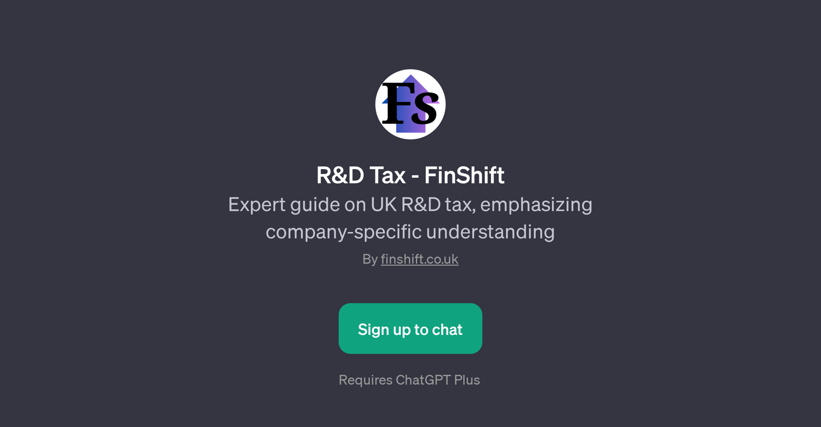 R&D Tax - FinShift website