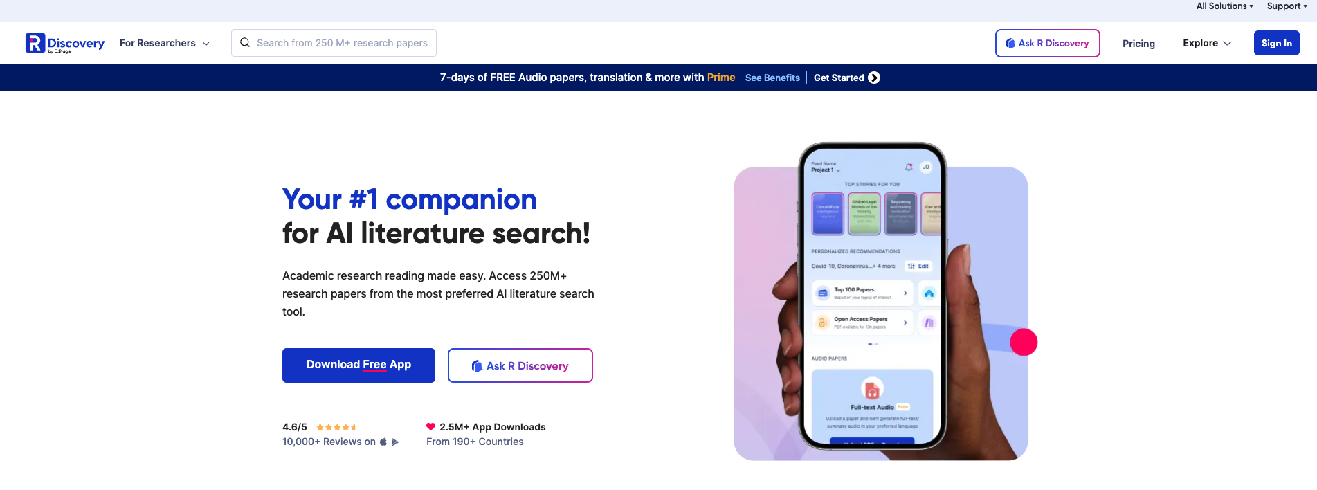 R Discovery website