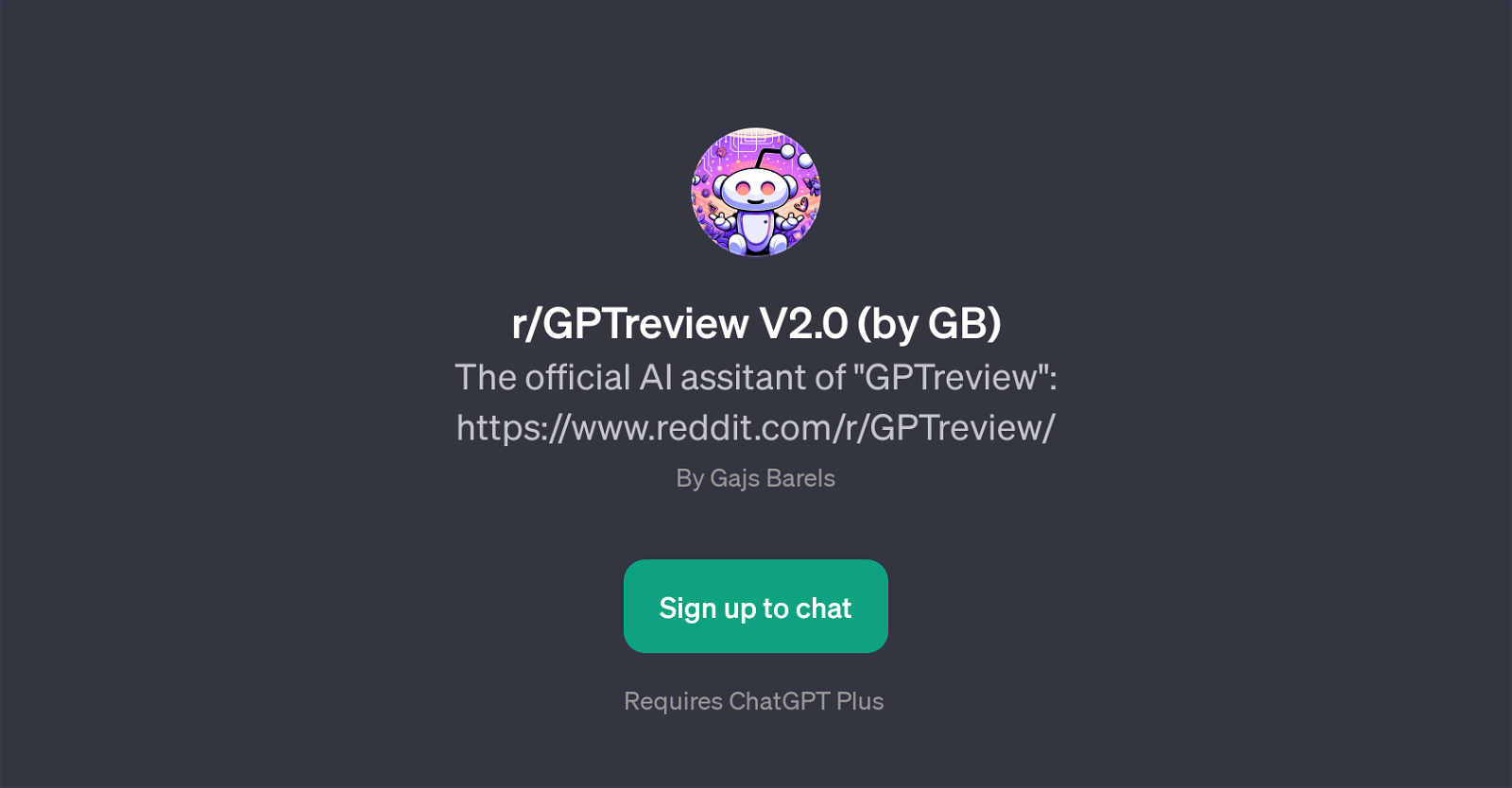 r/GPTreview V2.0 (by GB) website