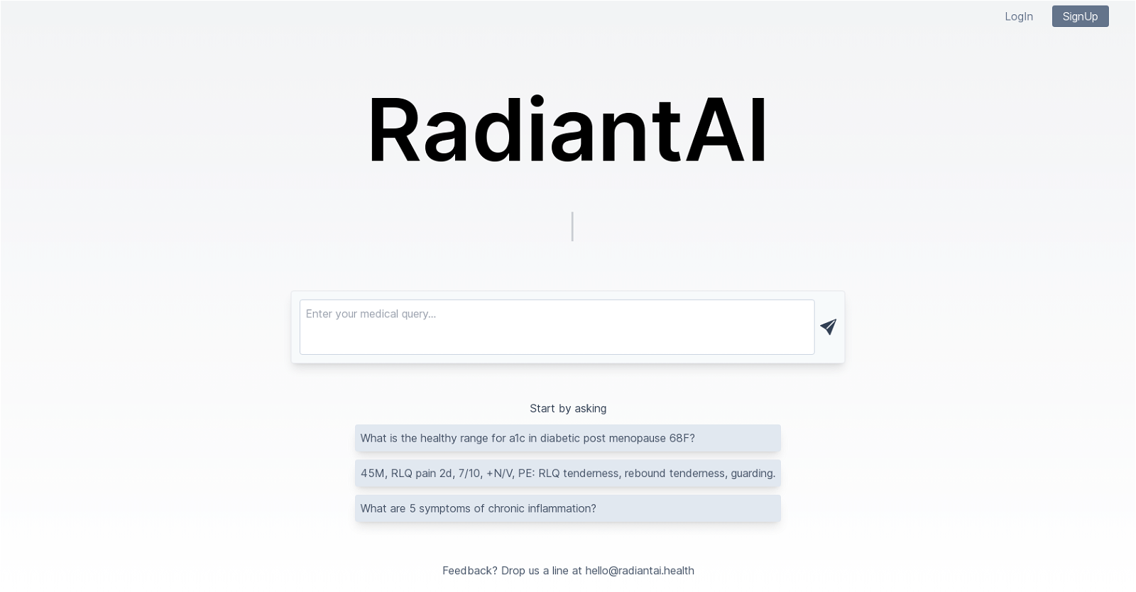 RadiantAI website