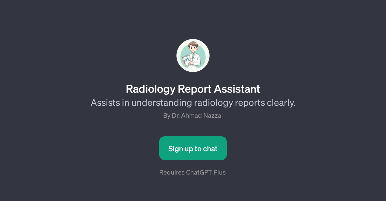 Radiology Report Assistant website
