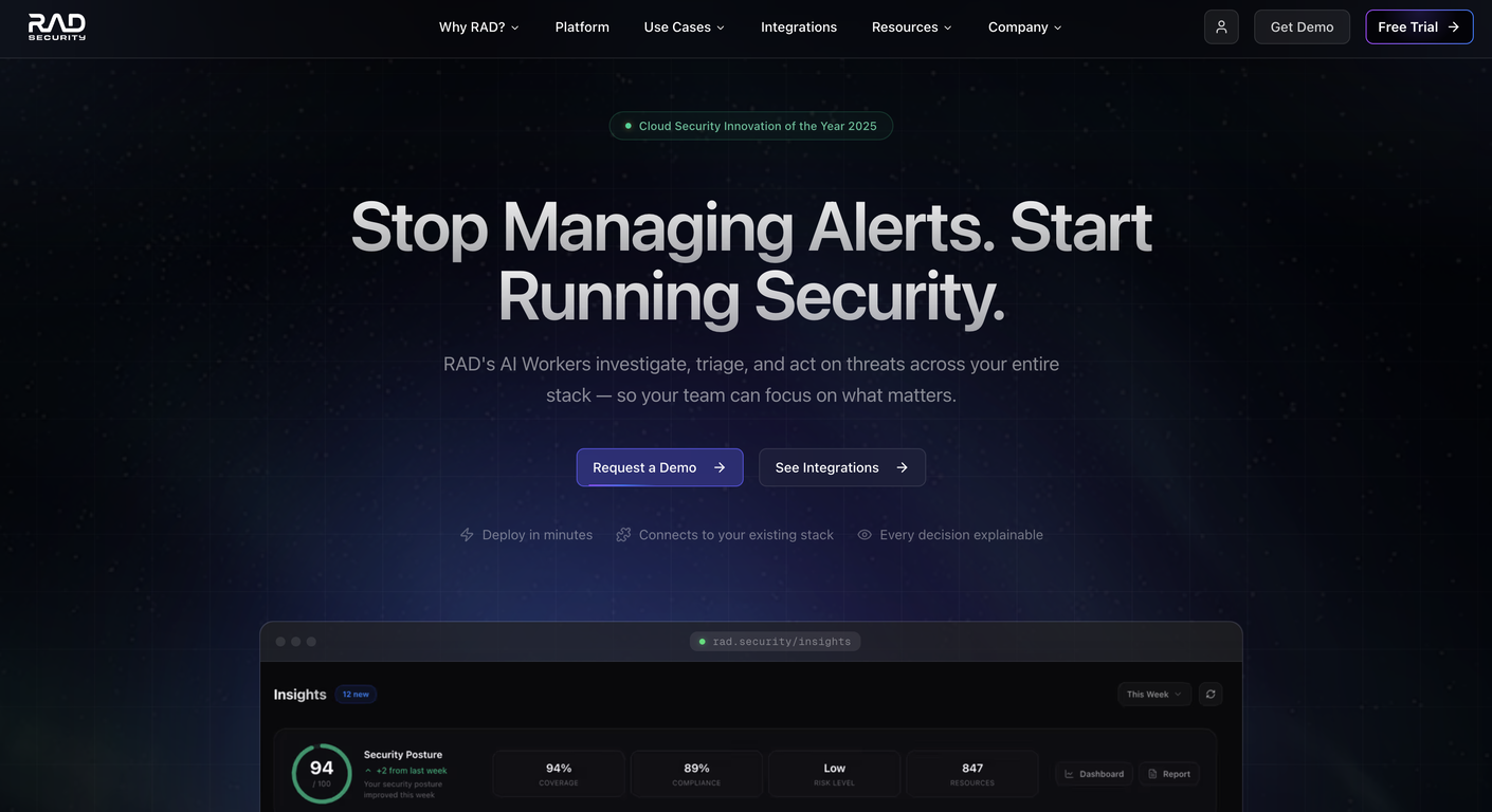 RADSecurity website