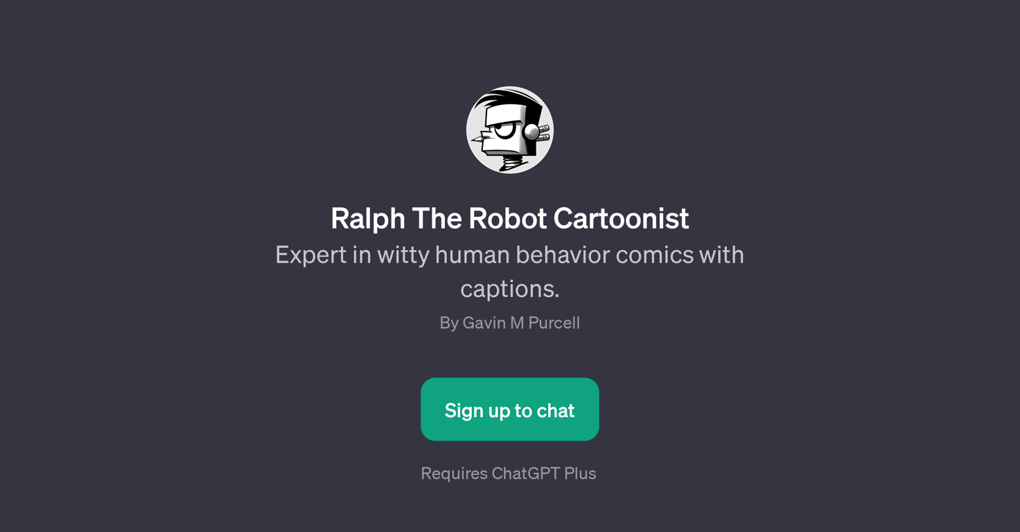 Ralph The Robot Cartoonist website