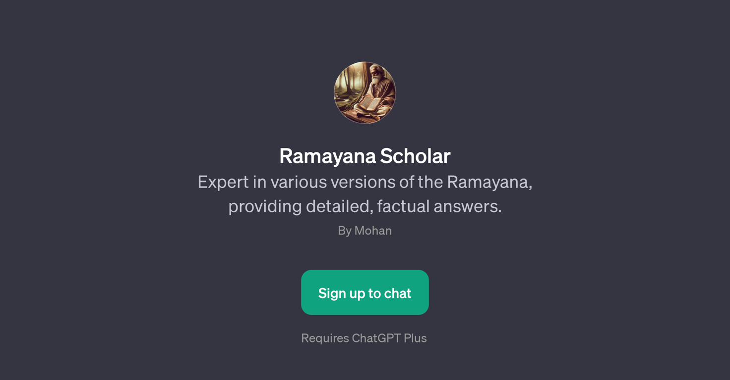 Ramayana Scholar website