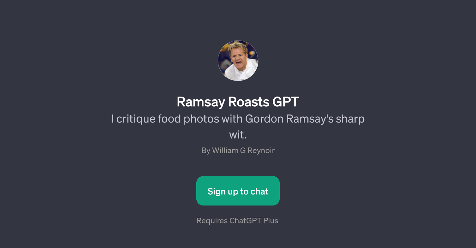 Ramsay Roasts GPT website